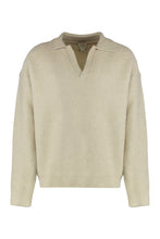 Carica l'immagine nel visualizzatore di Gallery, Maglione con colletto Johnny in misto alpaca
