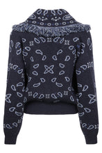 Carica l'immagine nel visualizzatore di Gallery, Cardigan Bandana in maglia jacquard
