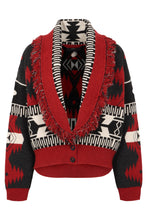Carica l'immagine nel visualizzatore di Gallery, Cardigan Bandana in maglia jacquard
