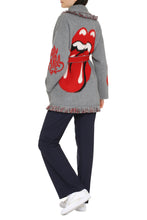 Carica l'immagine nel visualizzatore di Gallery, Cardigan Tongue &amp; Lips in lana vergine
