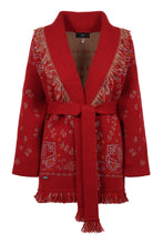 Carica l'immagine nel visualizzatore di Gallery, Cardigan Bandana in maglia jacquard
