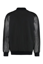 Carica l'immagine nel visualizzatore di Gallery, Bomber in nylon con dettagli in pelle
