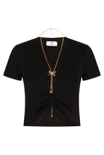 Carica l'immagine nel visualizzatore di Gallery, T-shirt crop con logo
