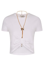 Carica l'immagine nel visualizzatore di Gallery, T-shirt crop con logo
