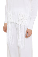 Carica l'immagine nel visualizzatore di Gallery, Pullover in cotone con scollo a V

