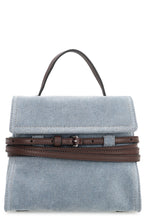 Carica l'immagine nel visualizzatore di Gallery, Borsa a mano Piccola Moschino Tie Me in denim
