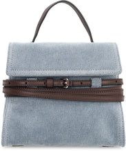 Carica l'immagine nel visualizzatore di Gallery, Borsa a mano Piccola Moschino Tie Me in denim
