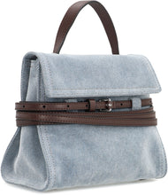 Carica l'immagine nel visualizzatore di Gallery, Borsa a mano Piccola Moschino Tie Me in denim
