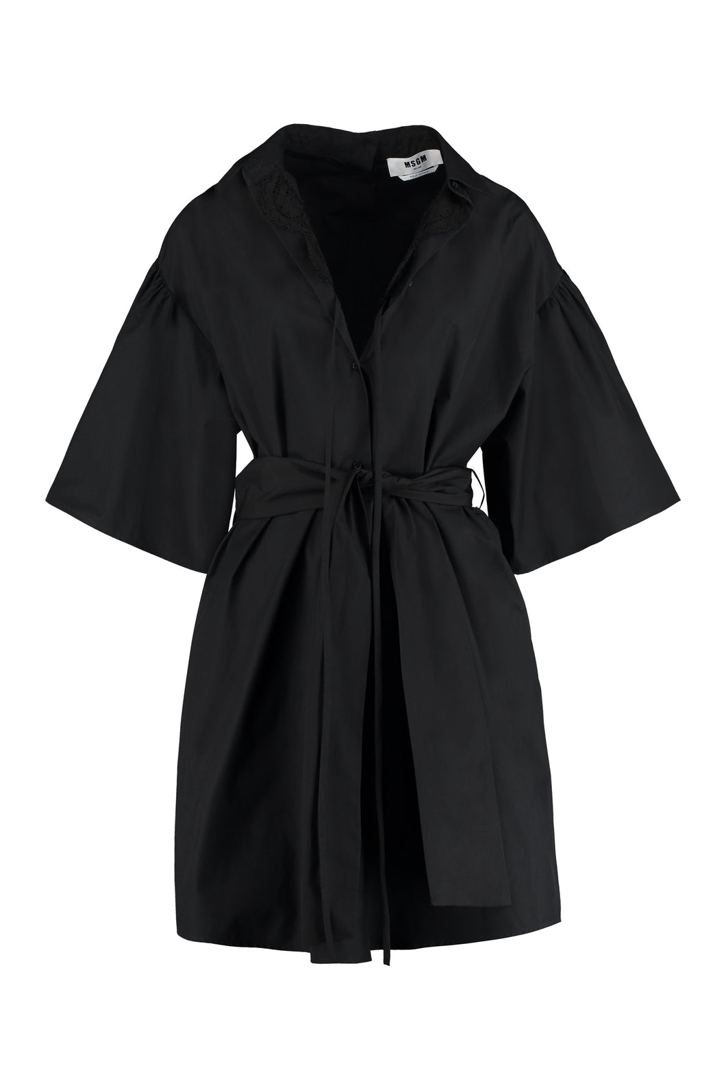 Abito chemisier in cotone con cintura