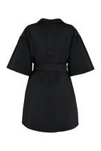 Carica l&#39;immagine nel visualizzatore di Gallery, Abito chemisier in cotone con cintura
