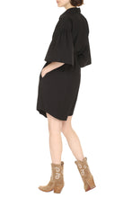 Carica l&#39;immagine nel visualizzatore di Gallery, Abito chemisier in cotone con cintura
