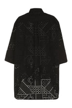 Carica l&#39;immagine nel visualizzatore di Gallery, Abito chemisier in cotone con decori in pizzo Sangallo
