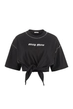 Carica l'immagine nel visualizzatore di Gallery, T-shirt in cotone con nodo
