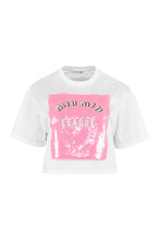 Carica l'immagine nel visualizzatore di Gallery, T-shirt corta in cotone ricamata
