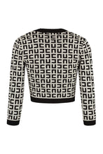 Load image into Gallery viewer, Knitted cardigan with jacquard logo

