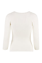Carica l'immagine nel visualizzatore di Gallery, Pullover a costine con scollo a V
