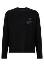 Load image into Gallery viewer, Crew neck sweater in alpaca wool with logo
