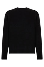 Load image into Gallery viewer, Crew neck sweater in alpaca wool with logo
