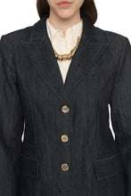 Carica l'immagine nel visualizzatore di Gallery, Blazer monopetto in denim

