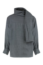 Carica l'immagine nel visualizzatore di Gallery, Camicia George con sciarpa staccabile in lana
