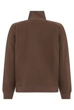 Load image into Gallery viewer, Cotton sweatshirt with zip collar
