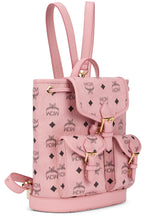 Carica l'immagine nel visualizzatore di Gallery, Zaino in pelle sintetica con pattern monogram

