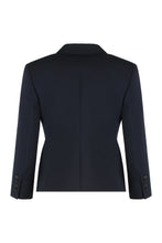 Carica l'immagine nel visualizzatore di Gallery, Blazer crop in tela di lana
