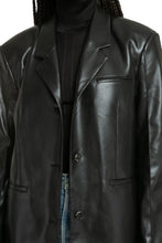 Load image into Gallery viewer, Ariza vegan leather blazer
