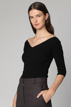 Carica l'immagine nel visualizzatore di Gallery, Pullover Oceano in maglia con scollo a V
