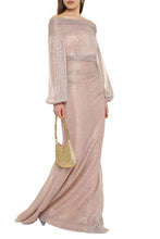 Carica l&#39;immagine nel visualizzatore di Gallery, Abito drappeggiato in filato lurex
