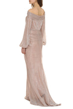 Carica l&#39;immagine nel visualizzatore di Gallery, Abito drappeggiato in filato lurex
