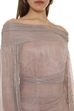 Carica l&#39;immagine nel visualizzatore di Gallery, Abito drappeggiato in filato lurex
