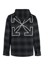 Load image into Gallery viewer, Hooded checked overshirt

