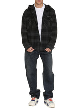 Load image into Gallery viewer, Hooded checked overshirt
