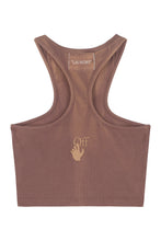 Load image into Gallery viewer, Logo print cotton crop-top
