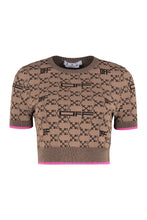 Carica l'immagine nel visualizzatore di Gallery, T-shirt in maglia con logo all-over
