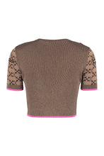 Carica l'immagine nel visualizzatore di Gallery, T-shirt in maglia con logo all-over
