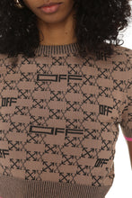 Carica l'immagine nel visualizzatore di Gallery, T-shirt in maglia con logo all-over
