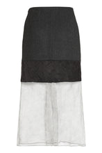 Load image into Gallery viewer, Wool skirt with mesh inserts
