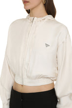 Carica l'immagine nel visualizzatore di Gallery, Felpa full-zip in seta con cappuccio
