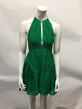 Carica l&#39;immagine nel visualizzatore di Gallery, Abito chemisier in cotone con decori in pizzo Sangallo
