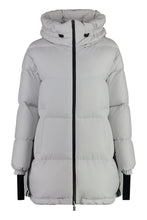 Load image into Gallery viewer, Hooded full-zip down jacket
