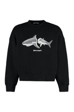 Load image into Gallery viewer, Cotton crew-neck sweatshirt with logo
