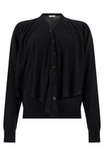 Load image into Gallery viewer, Cardigan in blended wool with cape
