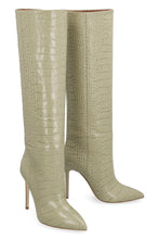 Load image into Gallery viewer, Croco-print leather boots
