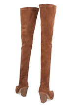 Load image into Gallery viewer, Stretch suede over the knee boots
