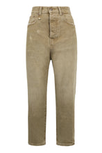Carica l'immagine nel visualizzatore di Gallery, Cropped jeans in cotone stretch
