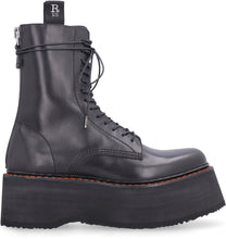 Load image into Gallery viewer, Leather platform combat boots
