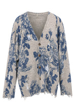 Carica l'immagine nel visualizzatore di Gallery, Cardigan oversize con stampa floreale
