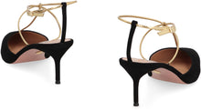 Load image into Gallery viewer, Roman Romance suede slingback pumps
